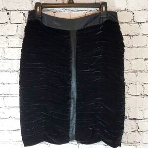 INC International Concepts Black Formal Skirt Rayon & Silk Size 8 EUC